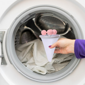 Hálós kisállatszőr eltávolító mosógépbe lila