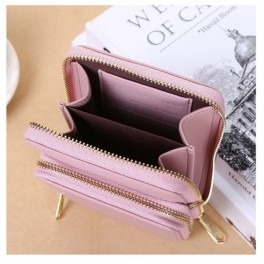 Cipzáros crossbody, női táska - rózsaszín