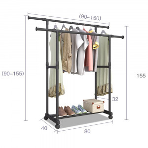 Sorno dupla teleszkópos ruhatároló fogas LYJ76