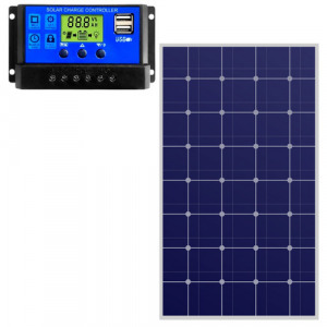 100W napelem + töltésvezérlő / napelemes szigetüzem