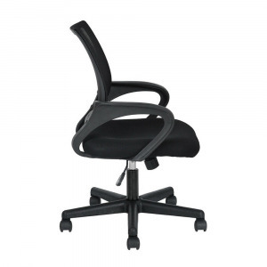 Karfás irodai forgószék, fekete