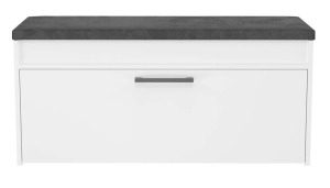 Drohmo Parma cipőtároló pad, 100x49x35 cm, fehér