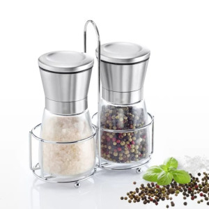 2 db-os bors- és sóőrlő készlet állvánnyal