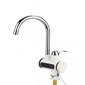 Fali függőleges, alsó csatlakozós vízmelegítő csaptelep, LED kijelzővel