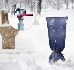 Kerti csapra húzható védőhuzat fekete