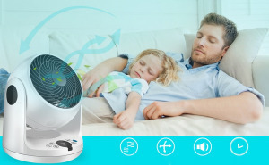 Fochea légkeringető asztali ventilátor távirányítóval