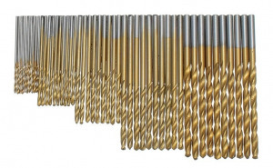 50 db-os fúrószár készlet titán-gyorsacél bevonattal