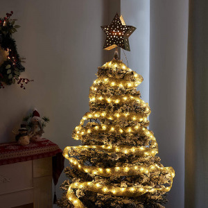 LED karácsonyi szalag, karácsonyfadísz 3 m arany