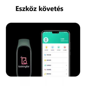 M8 Okoskarkötő, smart aktivitásmérő, sétához és sporthoz, fekete