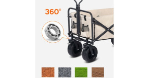 Összecsukható kézi kocsi bézs, 5 colos kerékkel SH-121