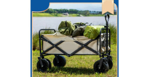 Összecsukható kézi kocsi bézs, 5 colos kerékkel SH-121