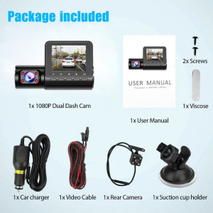 REC C50 autós menetrögzítő kamera, tolatókamerával, beépített utastér kamerával