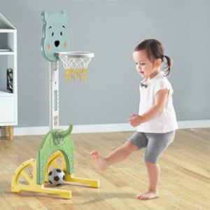 4 az 1-ben állítható magasságú gyerek játékszett, kék-zöld