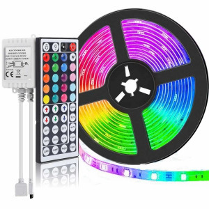 5050 RGB ledszalag, 5 méter, színváltós - 44 gombos távirányítóval 5050 RGB ledszalag, 5 méter, színváltós - 44 gombos távirányítóval