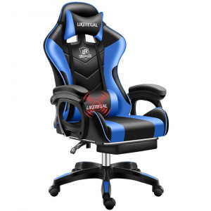 Likeregal 920 gamer szék lábtartóval és masszázs funkcióval - kék Likeregal 920 gamer szék lábtartóval és masszázs funkcióval - kék