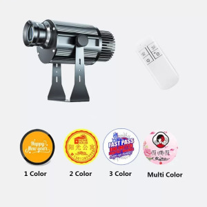 Céges-/Reklámlogó LED projektor, 25W-os LED izzóval, távirányítóval, fekete