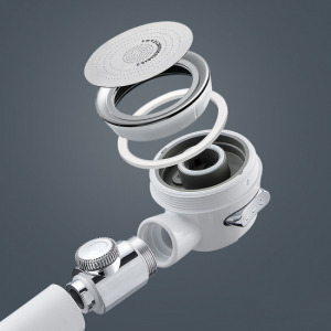 Víztakarékos zuhanyfej - fehér