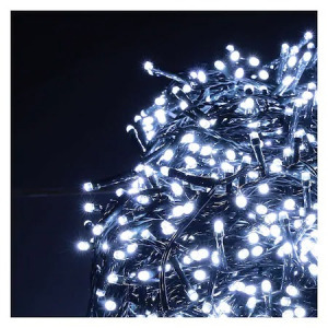 100 LED-es karácsonyfa fényfüzér, izzósor, 6,3m, hideg fehér