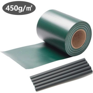 Belátásgátló, zöld színű árnyékoló 19cmx35m, 20db rögzítővel, 450g/m2