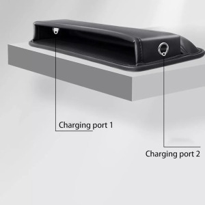 Autós ülésrés kitöltő és tárolódoboz - fekete színű PU bőr