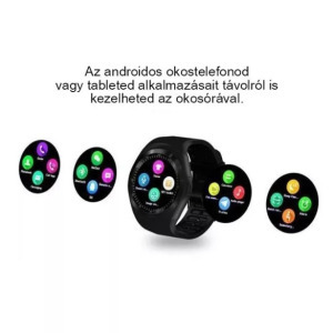 Sport okosóra, android okos karóra fekete