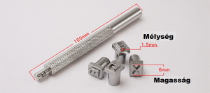 Betűnyomó ABC és számok bőrhöz