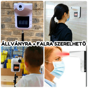 Falra-, állványra szerelhető automata intelligens lázmérő - érintésmentes