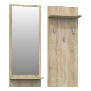 Odell Riva tükrös fogas, 35x90x16 cm, sonoma