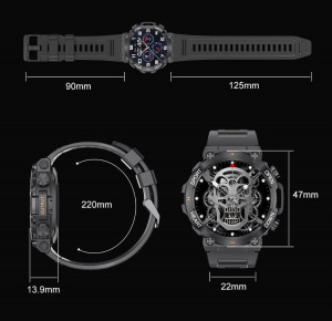 ForceOne Military okosóra GK56 watch Bluetooth hívás, 1.39