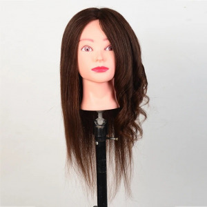 90% humán dús hajú barna női babafej Fanna