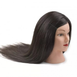 90% humán dús hajú barna női babafej Fanna