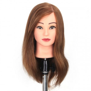 90% humán dús hajú barna női babafej Fanna